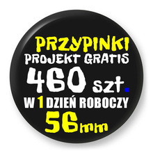 Przypinki z logo 56mm (460 szt.) - Buttony na zamówienie z projektem gratis w 1 dzień