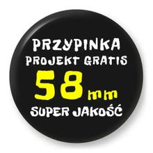 Przypinka 10 szt. Znaczek Pin Gadżet Upominek Reklamowy z Twoim Wzorem Logo Foto - 58mm.