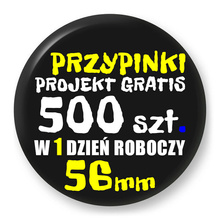 Przypinki z logo 56mm (500 szt.) - Buttony na zamówienie z projektem gratis w 1 dzień