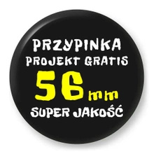 Przypinka 10 szt. Znaczek Pin Gadżet Upominek Reklamowy z Twoim Wzorem Logo Foto - 56mm.