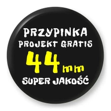 Przypinka 10 szt. Znaczek Pin Gadżet Upominek Reklamowy z Twoim Wzorem Logo Foto - 44mm.