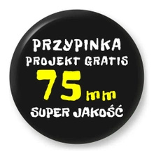 Przypinka 10 szt. Znaczek Pin Gadżet Upominek Reklamowy z Twoim Wzorem Logo Foto - 75mm.